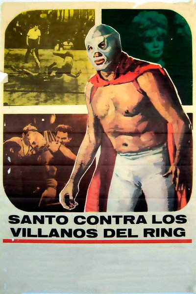 Póster de Santo contra los villanos del ring