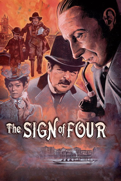 Póster de Sherlock Holmes. El signo de los cuatro