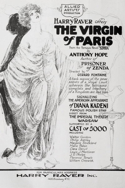 Póster de Sophy of Kravonia; or, the Virgin of Paris