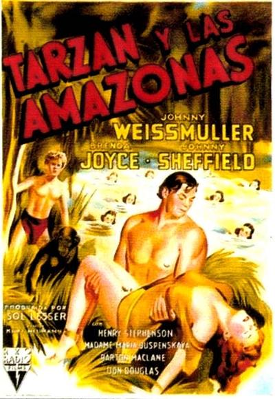 Póster de Tarzán y las amazonas