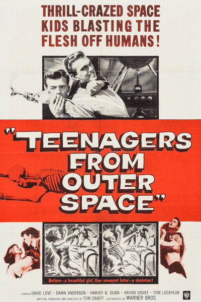 Póster de Teenagers from outer space. Los adolescentes del espacio
