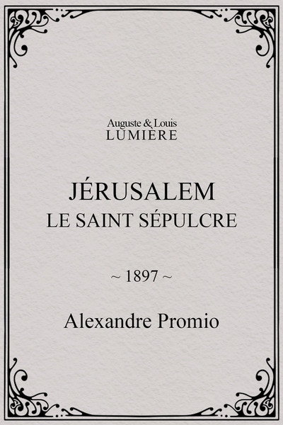 Póster de The Holy Sepulcher in Jerusalem
