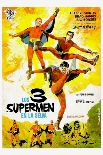 Póster de Three Supermen in the Jungle