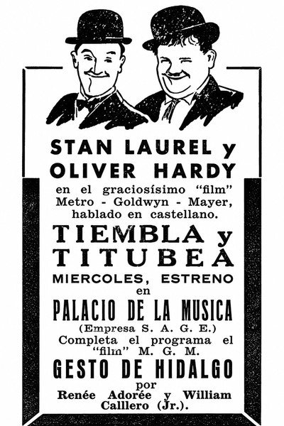 Póster de Tiembla y Titubea