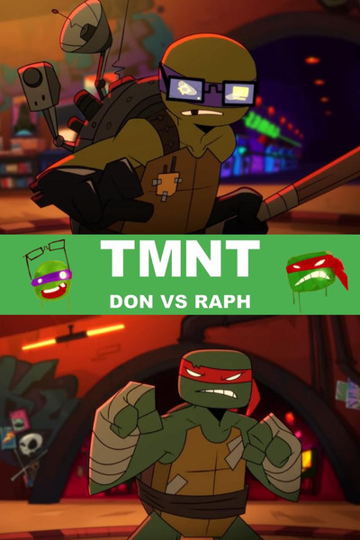 Póster de TMNT: Don vs Raph