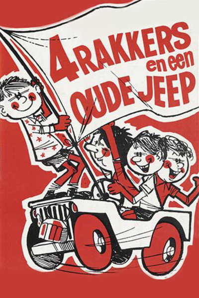 Póster de Vier Rakkers en een oude jeep