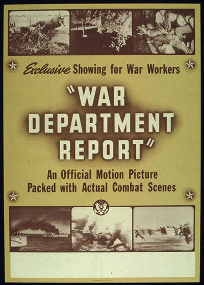 Póster de War Department Report