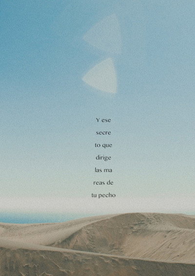 Póster de Y ese secreto que dirige las mareas de tu pecho