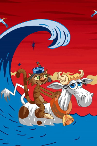 Póster de A Cow, a Cat and the Ocean
