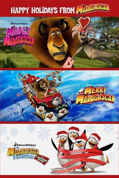 Póster de Dreamworks Happy Holidays from Madagascar
