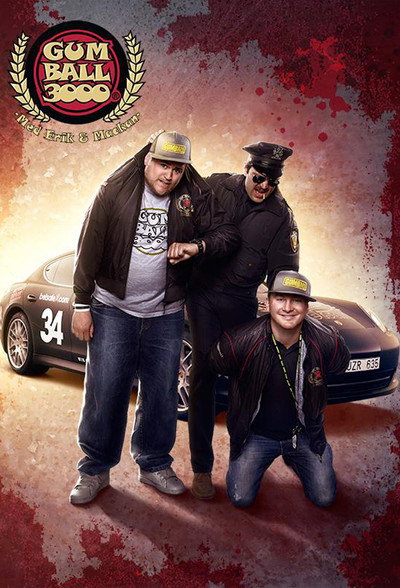 Póster de Gumball 3000 med Erik och Mackan
